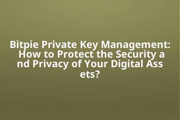 Bitpie Private Key Management: How to Protect the Security and Privacy of Your Digital Assets?
