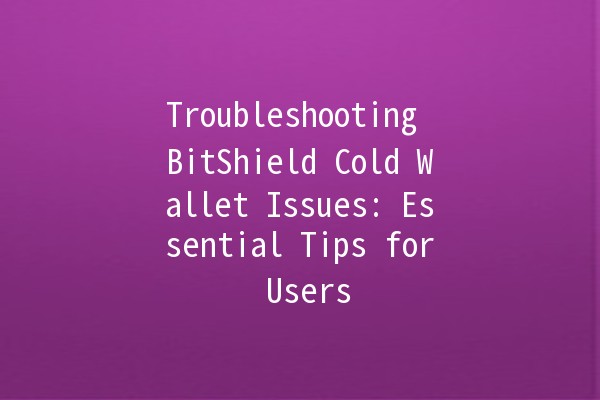 Troubleshooting BitShield Cold Wallet Issues: Essential Tips for Users ⚡🔒