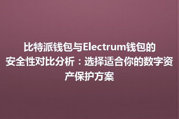 比特派钱包与Electrum钱包的安全性对比分析：选择适合你的数字资产保护方案