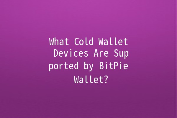 What Cold Wallet Devices Are Supported by BitPie Wallet? 🔒💰